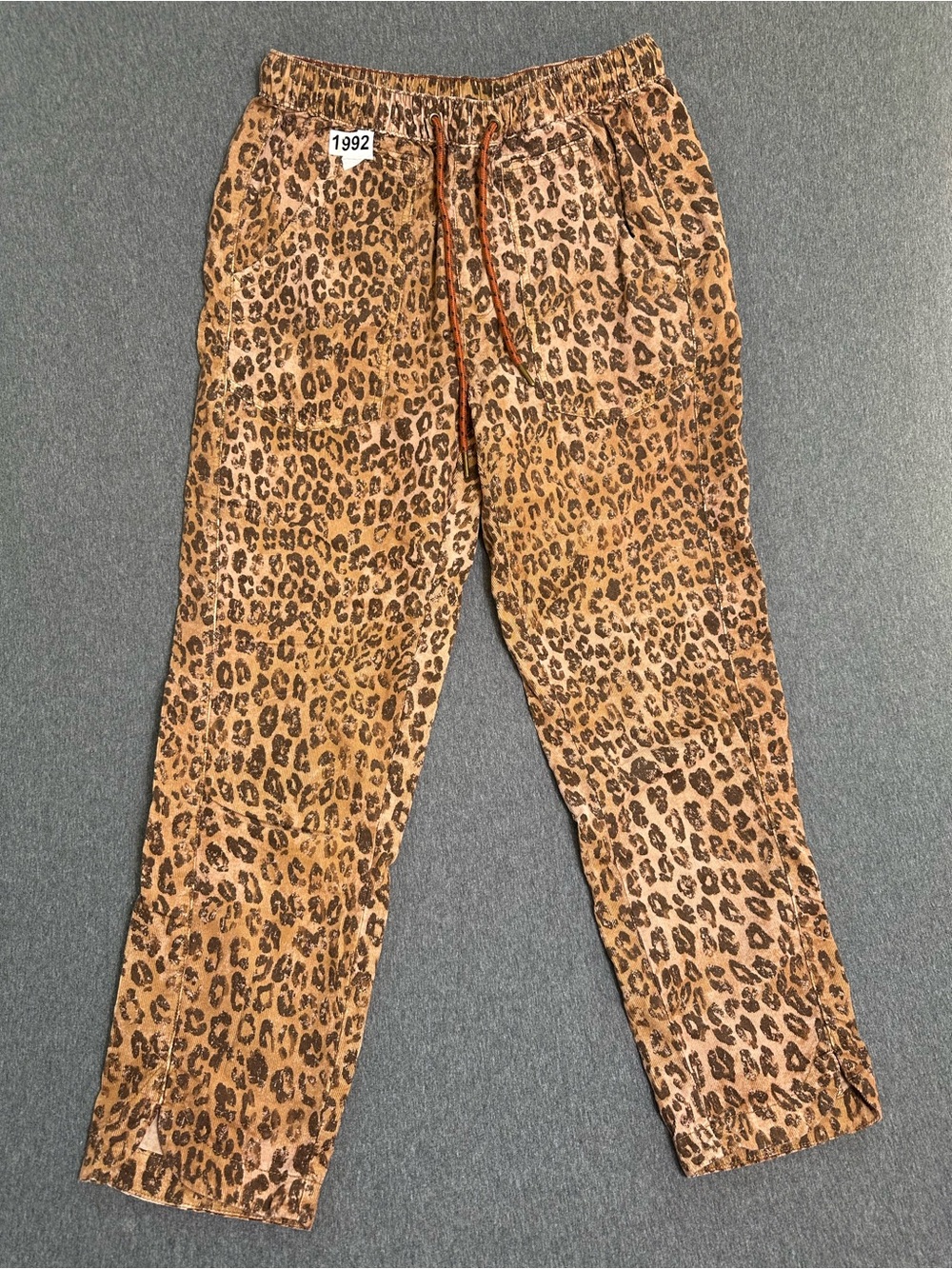 Pilcro Leopard-Pattern Pull-On Pants - Brown and Tan